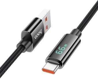 Кабель Hoco U125 TYPE-C 5A(11916) USB (m)-USB Type-C (m) 1.2м черный - купить недорого с доставкой в интернет-магазине