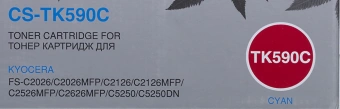 Картридж лазерный Cactus CS-TK590C TK-590C голубой (5000стр.) для Kyocera FS-C2026MFP/C2126MFP/C2526MFP/C2626MFP/C5250DN - купить недорого с доставкой в интернет-магазине