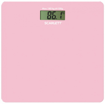 Весы напольные электронные Scarlett SC-BS33E041 макс.180кг розовый - купить недорого с доставкой в интернет-магазине