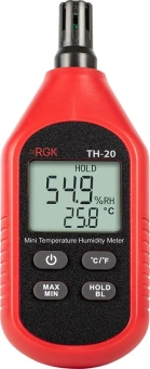 Термогигрометр RGK TH-20 портативный красный/черный (776486) - купить недорого с доставкой в интернет-магазине
