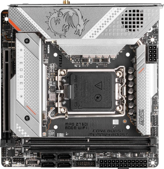 Материнская плата MSI MPG Z790I EDGE WIFI Soc-1700 Intel Z790 2xDDR5 mini-ITX AC`97 8ch(7.1) 2.5Gg RAID+HDMI+DP - купить недорого с доставкой в интернет-магазине