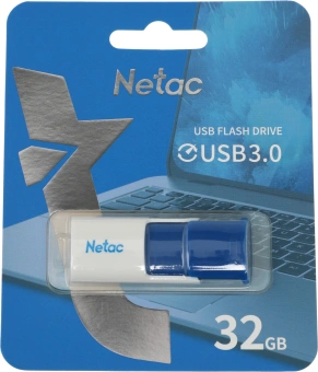 Флеш Диск Netac 32GB U182 NT03U182N-032G-30BL USB3.0 синий/белый - купить недорого с доставкой в интернет-магазине