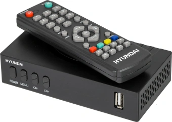 Ресивер DVB-T2 Hyundai H-DVB440 черный - купить недорого с доставкой в интернет-магазине