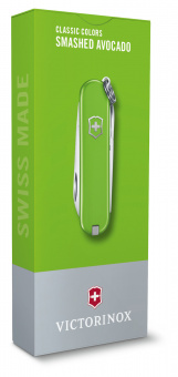 Нож перочинный Victorinox Classic Smashed Avocado (0.6223.43G) 58мм 7функц. карт.коробка - купить недорого с доставкой в интернет-магазине