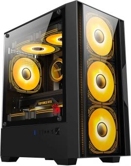 Корпус Bloody CC-123 черный без БП mATX 8x120mm 2xUSB2.0 1xUSB3.0 audio bott PSU - купить недорого с доставкой в интернет-магазине