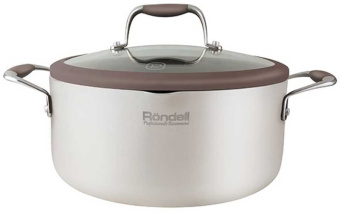 Кастрюля Rondell Latte RDA-532 3.5л. d=24см (с крышкой) бежевый - купить недорого с доставкой в интернет-магазине