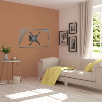 Кронштейн для телевизора Kromax CORBEL-4 черный 15"-42" макс.25кг настенный поворот и наклон - купить недорого с доставкой в интернет-магазине