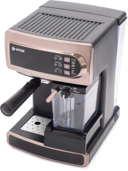 Кофеварка рожковая Vitek VT-1517 GD 1238Вт золотистый - купить недорого с доставкой в интернет-магазине