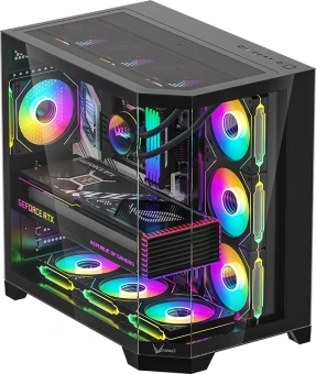 Корпус Formula Crystal Z6 Floe черный без БП ATX 4x120mm 2xUSB3.0 1xUSB3.1 audio bott PSU - купить недорого с доставкой в интернет-магазине