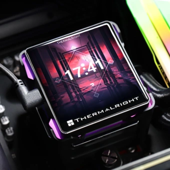 Система водяного охлаждения Thermalright Elite Vision 360 ARGB Soc-AM5/AM4/1200/1700/1851 черный 4-pin 27.7dB Al LCD Ret (E-VISION-360-BL-ARGB) - купить недорого с доставкой в интернет-магазине