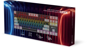 Клавиатура Оклик K600X механическая черный/серый USB Multimedia for gamer LED - купить недорого с доставкой в интернет-магазине