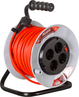 Удлинитель силовой Ресанта СУ-3х1,5-30/2 (61/118/6) 2x1.0кв.мм 4розет. 40м ПВС катушка серый - купить недорого с доставкой в интернет-магазине