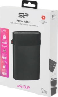 Жесткий диск Silicon Power USB3.0 2TB SP020TBPHD85BS3K A85B Armor (5400rpm) 2.5" черный - купить недорого с доставкой в интернет-магазине