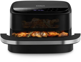 Аэрогриль Kitfort КТ-2289 2200Вт черный/серебристый - купить недорого с доставкой в интернет-магазине