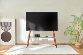 Подставка для телевизора Cactus CS-ST3647BKWN черный/орех 49"-75" макс.40кг напольный - купить недорого с доставкой в интернет-магазине