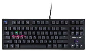 Клавиатура SunWind SW-K900G механическая черный USB Multimedia for gamer LED - купить недорого с доставкой в интернет-магазине