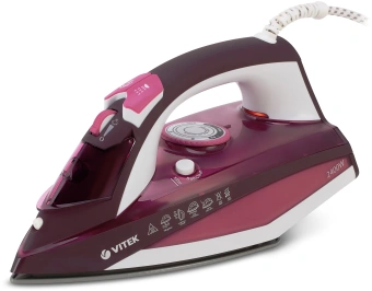 Утюг Vitek VT-1215 2400Вт розовый - купить недорого с доставкой в интернет-магазине