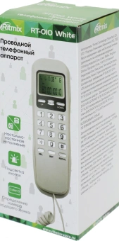 Телефон проводной Ritmix RT-010 белый - купить недорого с доставкой в интернет-магазине