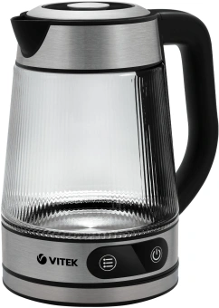 Чайник электрический Vitek VT-8825 1.8л. 2200Вт прозрачный корпус: стекло - купить недорого с доставкой в интернет-магазине