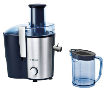 Соковыжималка центробежная Bosch MES3500 700Вт рез.сок.:1250мл. серебристый/синий - купить недорого с доставкой в интернет-магазине