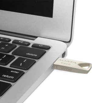 Флеш Диск A-Data 64GB UV210 AUV210-64G-RGD USB2.0 золотистый - купить недорого с доставкой в интернет-магазине