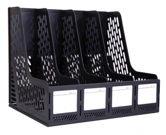 Лоток вертикальный Deli E9846BLACK для бумаг 326х275х257мм черный пластик - купить недорого с доставкой в интернет-магазине