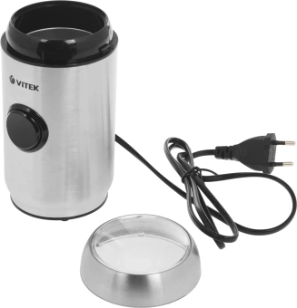 Кофемолка Vitek VT-7123 150Вт сист.помол.:ротац.нож вместим.:50гр стальной - купить недорого с доставкой в интернет-магазине