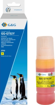 Чернила G&G GG-GT52Y желтый100мл для HP Ink Tank 110/115/116/118/310/315/316/318/319 - купить недорого с доставкой в интернет-магазине