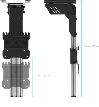 Кронштейн для телевизора Onkron CR1S черный 10"-40" макс.30кг потолочный поворот и наклон - купить недорого с доставкой в интернет-магазине