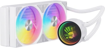 Система водяного охлаждения Bloody LC-10 ARGB Soc-AM5/AM4/1200/1700/1851 белый 4-pin 20-35dB Al+Cu 260W Ret (LC-10-ARGB240-WH) - купить недорого с доставкой в интернет-магазине
