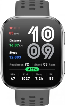 Смарт-часы Amazfit Bip 6 A2435 1.97" TFT корп.угольно-серый рем.серый разм.брасл.:130-195 мм (1747005) - купить недорого с доставкой в интернет-магазине