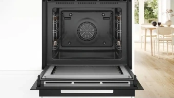Духовой шкаф Электрический Bosch Serie 8 HMG978NB1 черный - купить недорого с доставкой в интернет-магазине