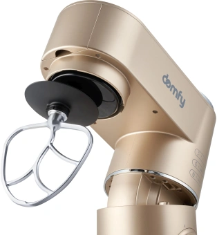 Миксер планетарный Domfy DSC-KM301 1200Вт золотистый - купить недорого с доставкой в интернет-магазине
