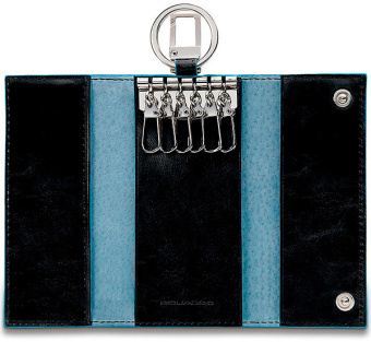 Ключница Piquadro Blue Square PC1397B2/N черный натур.кожа - купить недорого с доставкой в интернет-магазине