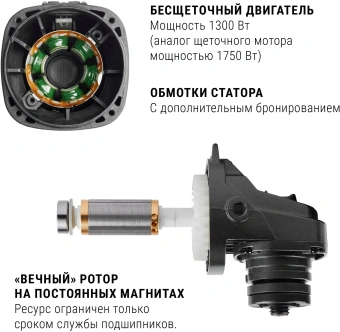 Углошлифовальная машина Интерскол УШМВ-125/1300Э 1300Вт 10000об/мин рез.шпин.:M14 d=150мм (911.0.0.40) - купить недорого с доставкой в интернет-магазине