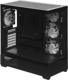 Корпус Accord ACC-ZA11B AR черный без БП ATX 3x120mm 1xUSB2.0 2xUSB3.0 audio bott PSU - купить недорого с доставкой в интернет-магазине