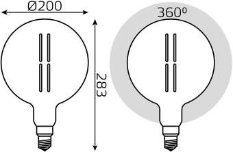 Лампа светодиодная Gauss Filament Vintage 6Вт цок.:E27 шар 220B 4000K св.свеч.бел.нейт. (упак.:1шт) (154802205) - купить недорого с доставкой в интернет-магазине