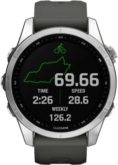 Смарт-часы Garmin Fenix 7S 1.2" корп.серый рем.черный (010-02539-01) - купить недорого с доставкой в интернет-магазине