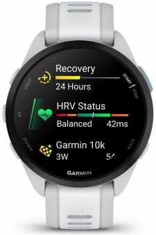 Смарт-часы Garmin Forerunner 165 30.4мм 1.2" AMOLED корп.серый рем.белый разм.брасл.:126-203мм (010-02863-21) - купить недорого с доставкой в интернет-магазине