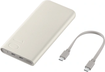 Мобильный аккумулятор Samsung EB-P3401 10000mAh 4A бежевый (EB-P3401XURGRU) - купить недорого с доставкой в интернет-магазине