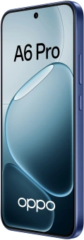 Смартфон Oppo A6 Pro 256Gb 8Gb синий моноблок 3G 4G 2Sim 6.57" 1080x2372 Android 15 50Mpix 802.11 a/b/g/n/ac NFC GPS GSM900/1800 GSM1900 Protect A-GPS microSDXC max2048Gb - купить недорого с доставкой в интернет-магазине