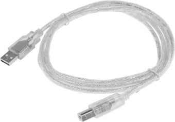 Кабель Buro USB A(m) USB B(m) 1.8м (USB2.0-AM/BM-Trans) прозрачный - купить недорого с доставкой в интернет-магазине