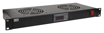 Модуль вентиляторный ITK (FM05-1U2TS) 2 вент. с термостатом черный (упак.:1шт) - купить недорого с доставкой в интернет-магазине