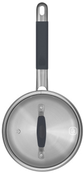 Ковш Rondell Stern RDS-008 1.9л. d=16см (с крышкой) темно-серый - купить недорого с доставкой в интернет-магазине