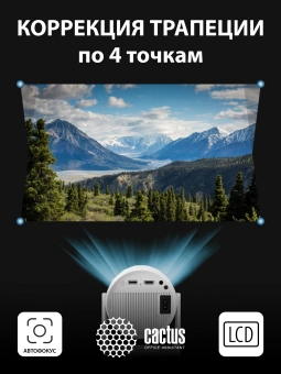 Проектор Cactus CS-PRE.01B.Full HD-A LCD 7300Lm LS 250Lm ANSI (1920x1080) 1500:1 ресурс лампы:50000часов 1xUSB typeA 1xHDMI 1кг - купить недорого с доставкой в интернет-магазине