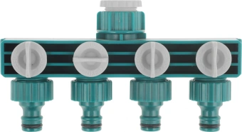 Распределитель Raco 4250-55258C Д.вх.1/2" Д.вых.3/4" зеленый/белый - купить недорого с доставкой в интернет-магазине