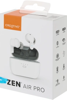 Гарнитура внутриканальные Creative Zen Air Pro белый беспроводные bluetooth в ушной раковине (51EF1090AA000) - купить недорого с доставкой в интернет-магазине