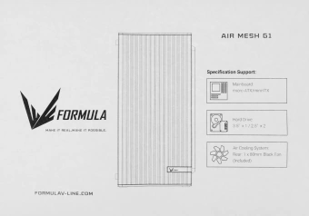 Корпус Formula Air Mesh G1 черный без БП mATX 1x80mm 2xUSB2.0 audio - купить недорого с доставкой в интернет-магазине