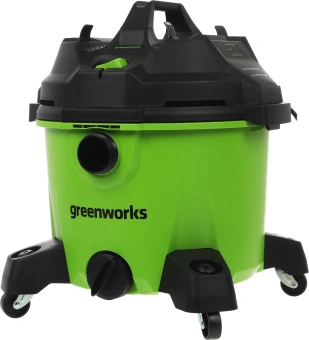 Строительный пылесос Greenworks G120WDV 1300Вт (уборка: сухая/сбор воды) зеленый - купить недорого с доставкой в интернет-магазине