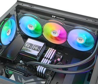 Система водяного охлаждения Thermaltake TH360 V3 Ultra ARGB Soc-AM5/AM4/1200/1700/1851 черный 4-pin 37.8dB Al LCD 365W Ret (CL-W474-PL12SW-A) - купить недорого с доставкой в интернет-магазине